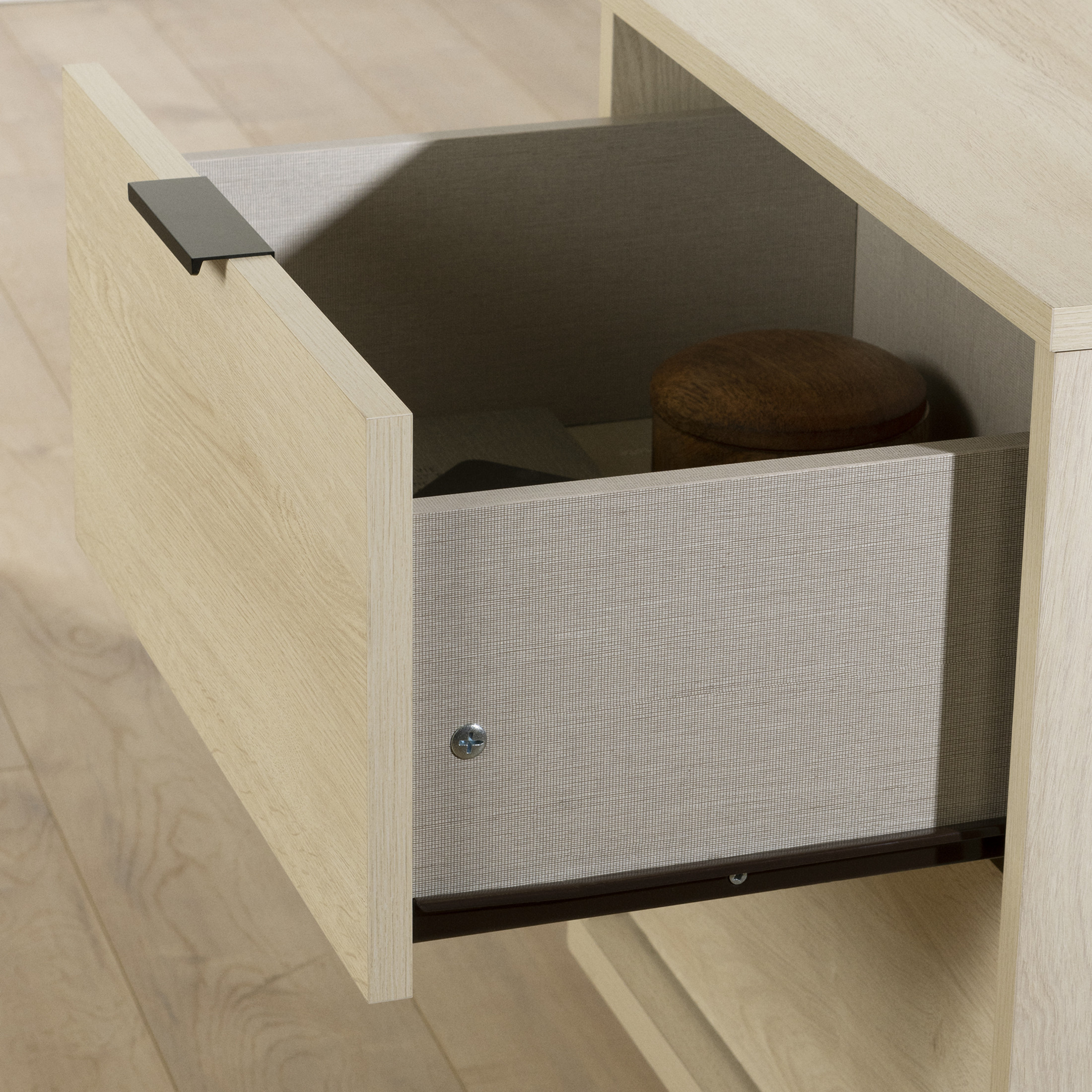 South Shore Oxford, Contemporary Nightstand,  Beige