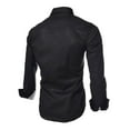 thumbnail image 4 of IROINNID Deals Shirts for Men Long Sleeve Autumn Slim Fit Turndown Pocket Top Blouse Shirt,Black, 4 of 4
