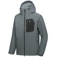 thumbnail image 3 of Little Donkey Andy Men's Waterproof Rain Jacket Outdoor Lightweight Rain Shell Coat for Hiking, Golf, Travel (Grey L), 3 of 7