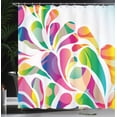 thumbnail image 4 of Ambesonne Colorful Shower Curtain, Leaf Shape Vivid Forms, 69"Wx84"L, Multicolor, 4 of 5