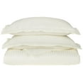 thumbnail image 1 of Stripes Microfiber Wrinkle-Resistant Duvet Cover and Pillow Sham Set Ivory / King/Cal King, 1 of 1