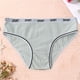 thumbnail image 2 of Gibobby Ropa interior bikini elástica para mujer Ropa interior breve de bikini de algodón a través de la cintura para mujer(Azul， L), 2 of 4