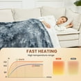 thumbnail image 4 of WISHEAD Electric Heated Blanket Throw 50''x60''Size Faux Fur Heating Blanket 5 Heating Settings, 3h Timer & Overheat Protection, Machine Washable, Soft Flannel and Sherpa Full Body Warmth,Light Gray, 4 of 9