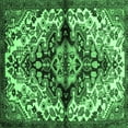 thumbnail image 1 of Ahgly Company Indoor Square Medallion Emerald Green Traditional Area Rugs, 4' Square, 1 of 4