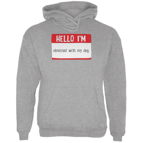 Halloween Hello I'm Obsessed With My Dog Mens Hoodie Storm Grey LG