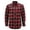 #10 - Red/Black/Brown, variant on Men’s Premium Cotton Button Up Long Sleeve Plaid Comfortable Flannel Shirt (#5 - White/Black, L)