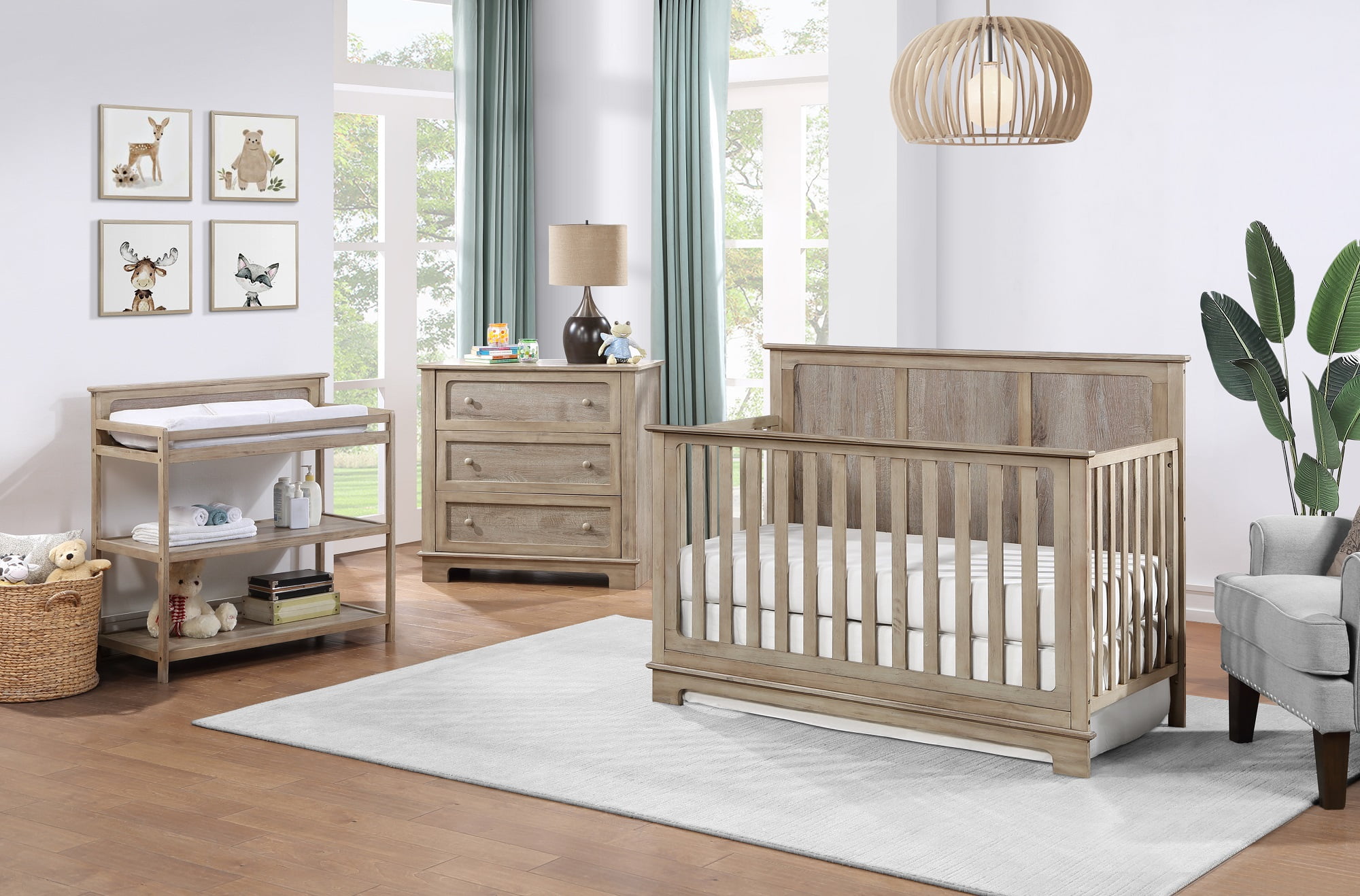 Suite Bebe Grayson 4 in 1 Convertible Crib Rustic Alpine