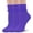 Dark Purple, variant on Womens Ruffle Socks Fashion Breathable Solid Color Turn-Cuff Cute Girls Ankle Socks 3 Pairs