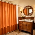 thumbnail image 6 of Dongrere Solid Color Shower Curtain 70.8x70.8 Inch Shower Curtain Liner with Hooks for Home Hotel Use, Orange, 6 of 6