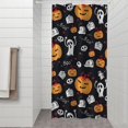 thumbnail image 2 of Halloween Ghost Pumpkin Medley Pattern Shower Curtain 36"x72" ,Bathroom Decorative Shower Curtains Set with 12 Hooks,Modern Waterproof Washable Shower Curtain, 2 of 6