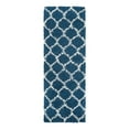 thumbnail image 3 of Unique Loom Trellis Shag Collection Area Rug - Ruby (2' x 6' Runner Navy Blue/Ivory), 3 of 11