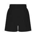 thumbnail image 5 of JDEFEG Girls Shorts Breathable Bike Shorts for Sports Play Girls Shorts Kids Ruffle High Waisted Shorts Cute Summer Dress Shorts with Pockets Black 7-8 Years, 5 of 8