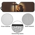 thumbnail image 6 of HUIACONG Brown Lion Sun Shade Windshield for 2018-2024 Jeep Wrangler JL JLU & Gladiator JT, Sunshades Heat Shield, Aluminum Foil Triple Laminate Structure, Silver, 6 of 6