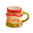 thumbnail image 4 of Taza de cerámica bonita, tazas de café navideñas, tazas de chocolate caliente, tazas esmaltadas para decoración de cafetería, regalos de Navidad, Muñeco de nieve, 4 of 8