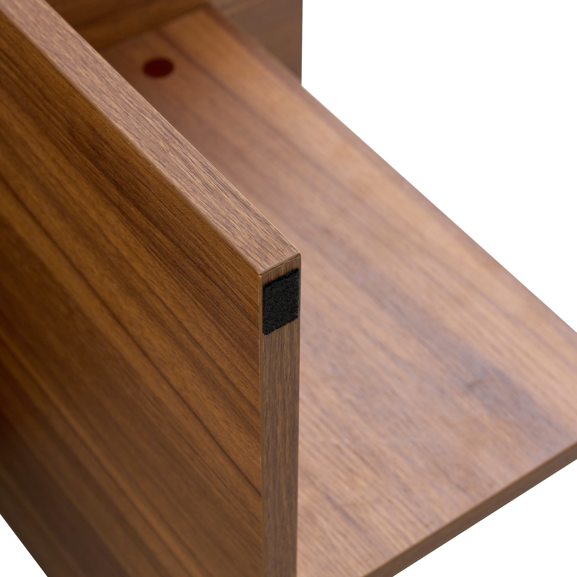 Aukfa Coffee Table, Modern Stable Support Rectangular Center Table for Living Room, 45Inch, Walnut