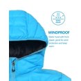 thumbnail image 5 of Mapamyumco Women's Puffer Jacket, Lightweight Hooded Winter Coat Windproof and Packable Aqua S, 5 of 7