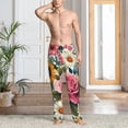 thumbnail image 5 of Mens Pajama Pants - Soft Sleep & Lounge Pants for Men, Colorful Floral Sunflower Daisy Cuteness Casual PJ Bottoms Pants with Pockets, 5 of 5