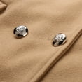 thumbnail image 6 of outfmvch jackets for women wool thin coat trench jacket ladies slim long overcoat outwear womens tops cardigan for women khaki, 6 of 8