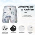 thumbnail image 5 of Gaeub Sea Animals Mens Swim Trunks Stretch Beach Shorts Quick Dry for Men Swim Shorts Swimwear with Pockets- Small, 5 of 9