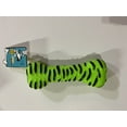thumbnail image 2 of Durable Zebra Squeaky Tiger Stripe Chew Dog Pet Toys Vinyl Bone Toys, 7¼" Long (Orange) - ONE, 2 of 5