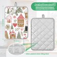 thumbnail image 6 of Yayeee Pot Holders Kitchen Heat Resistant with Pocket 7"x9.8" Cotton Oven Cooking Hot Pads, Brown Nordic Style Christmas House, 6 of 7