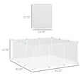thumbnail image 6 of Barara King Pet Playpen DIY Small Animal Cage Open Enclosure Portable Plastic Fence 12 Panels for Bunny Chinchilla Guinea Pig White, 18" x 14", 6 of 7