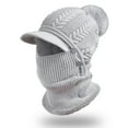 thumbnail image 2 of Uooqdmx Gorros De Frio Para Mujeres Hat and Scarf Set for Women One Piece Cold Scarf Hats Hat Scarf Winter Hats for Women Scarves for Women Windproof Scarf Hats Gray One Size, 2 of 3