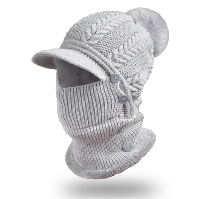 Tricot d'Hiver pour Femmes, Protection des Oreilles, Chapeau en Laine
