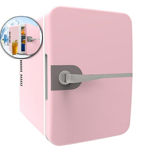 Dvruxg Compact Refrigerator, Car Refrigerator, Portable Mini Fridge, 6 L Refrigerator for Bedroom, Car, Office & Dorm(Pink)