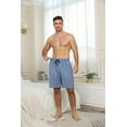 thumbnail image 5 of MoFiz Men's 3-Pack Pajama Shorts Cotton Blend Striped Sleep Lounge Bottoms, 5 of 7