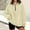Beige, variant on GrmtClth Womens Hoodies Oversized Quarter Zip Sweatshirt Classic Long Sleeve Pullover Tops 2025 Fall Soft Drawstring Hooded Outerwear with Kangaroo Pockets White S
