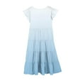 thumbnail image 4 of MKOSPLRT Toddler Girls Dress Ruffle Sleeveless Tiered Swing Dresses Cute Summer Beach Sundress Gradient Midi Dress with Pocket for 6-15 Years, 4 of 5