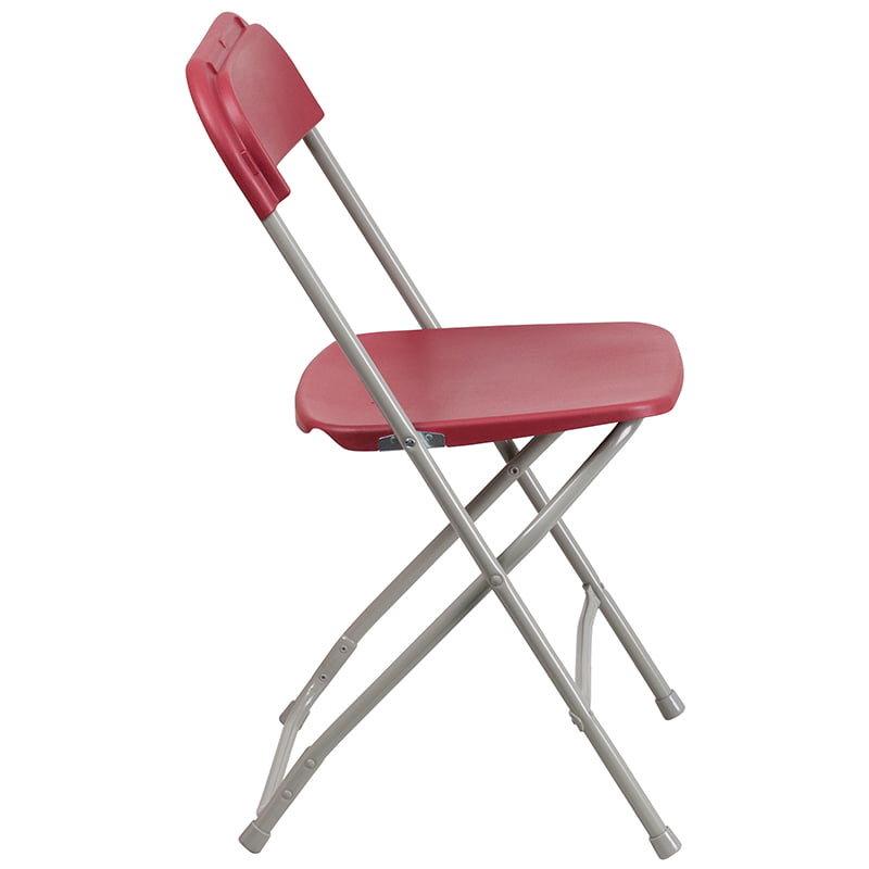 EMMA Event Chair Red Plastic OLIVER Folding Chair 10 Pack 650LB Weight Capacity