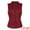Burgundy, variant on DARING DIVA Women's U Neck Jacquard Single Breasted Floral Gothic Waistcoat L Khaki