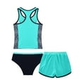 thumbnail image 4 of Alvivi Kids Girls 3 Piece Tankini Swimsuit Crop Top Bottom Shorts Bathing Suit, 4 of 7