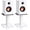 White, variant on Pair Heavy-Duty Steel Desktop Speaker Stands for 5-8 Inch Monitor Speakers with Cable Management