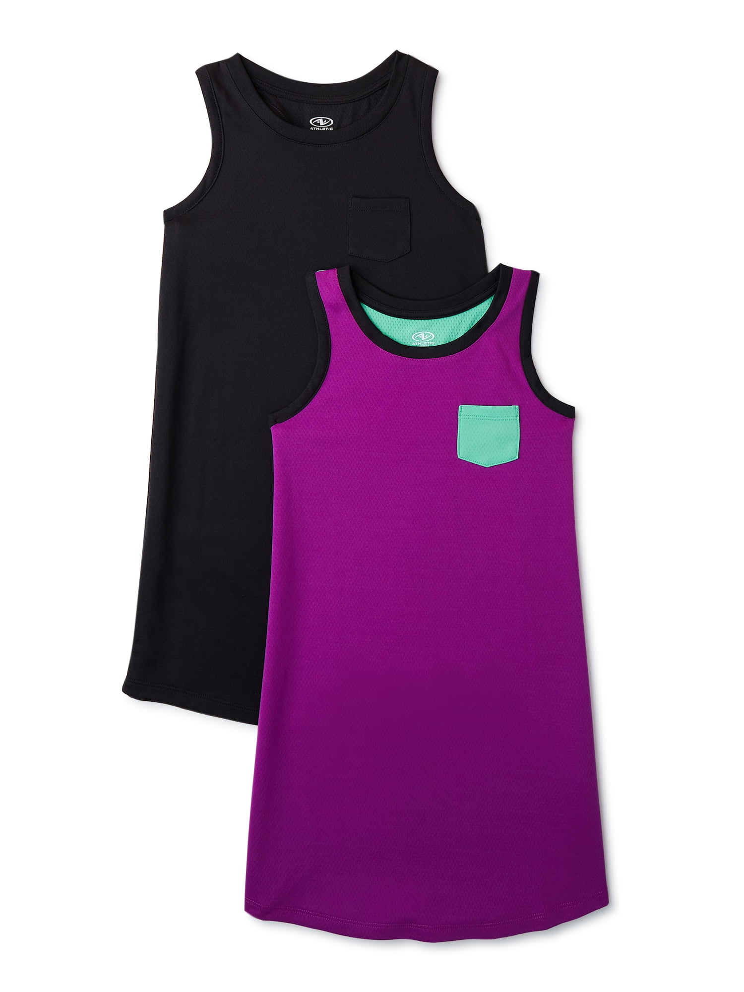 Buy Athletic Works Girls Mesh Tank Sporty Dress, 2Pack, Sizes 418