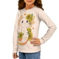 thumbnail image 4 of DISNIMO Sunflower Axolotl Shirt Kids Girls 13-14 Shirts Long Sleeve Cute Shirts for Girls Casual Tops Soft Crew Neck Tshirt Girls Fall Clothes for Kids Tops Girls Cute Winter Clothing Kids Tees, 4 of 7