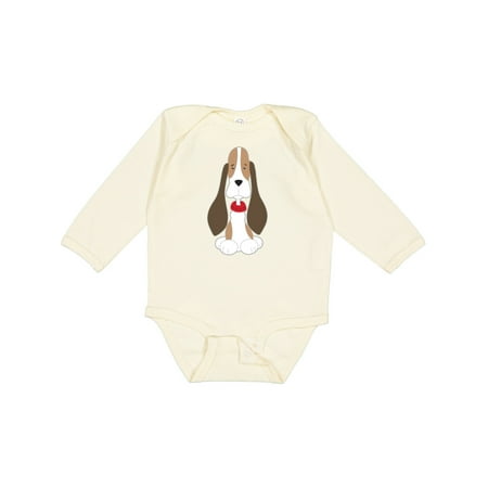 

Inktastic Basset Hound with Floppy Ears Gift Baby Boy or Baby Girl Long Sleeve Bodysuit