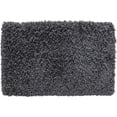 thumbnail image 3 of Transitional 2x3 Area Rug Shag Thick (2' x 3') Solid Dark Gray Indoor Scatter Easy to Clean, 3 of 8