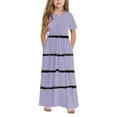 thumbnail image 2 of JoyHoop Girl Maxi Dress Floral Short Sleeve Dresses with Pockets for Girls 4-14 Years, 2 of 9