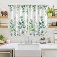 thumbnail image 2 of Green Eucalyptus Leaves Kitchen Curtains Window Panels, Summer Botanical Watercolor Daisy Insulated Window Treatment Curtain, Grommet Curtains for Bedroom/Living Room/Bathroom, 2 Piece 52"Wx63"L, 2 of 8