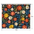 thumbnail image 5 of Pioneer Flower Floral Print Pattern Shower Curtain 84"x72" ,Bathroom Decorative Shower Curtains Set with 12 Hooks,Modern Waterproof Washable Shower Curtain, 5 of 6