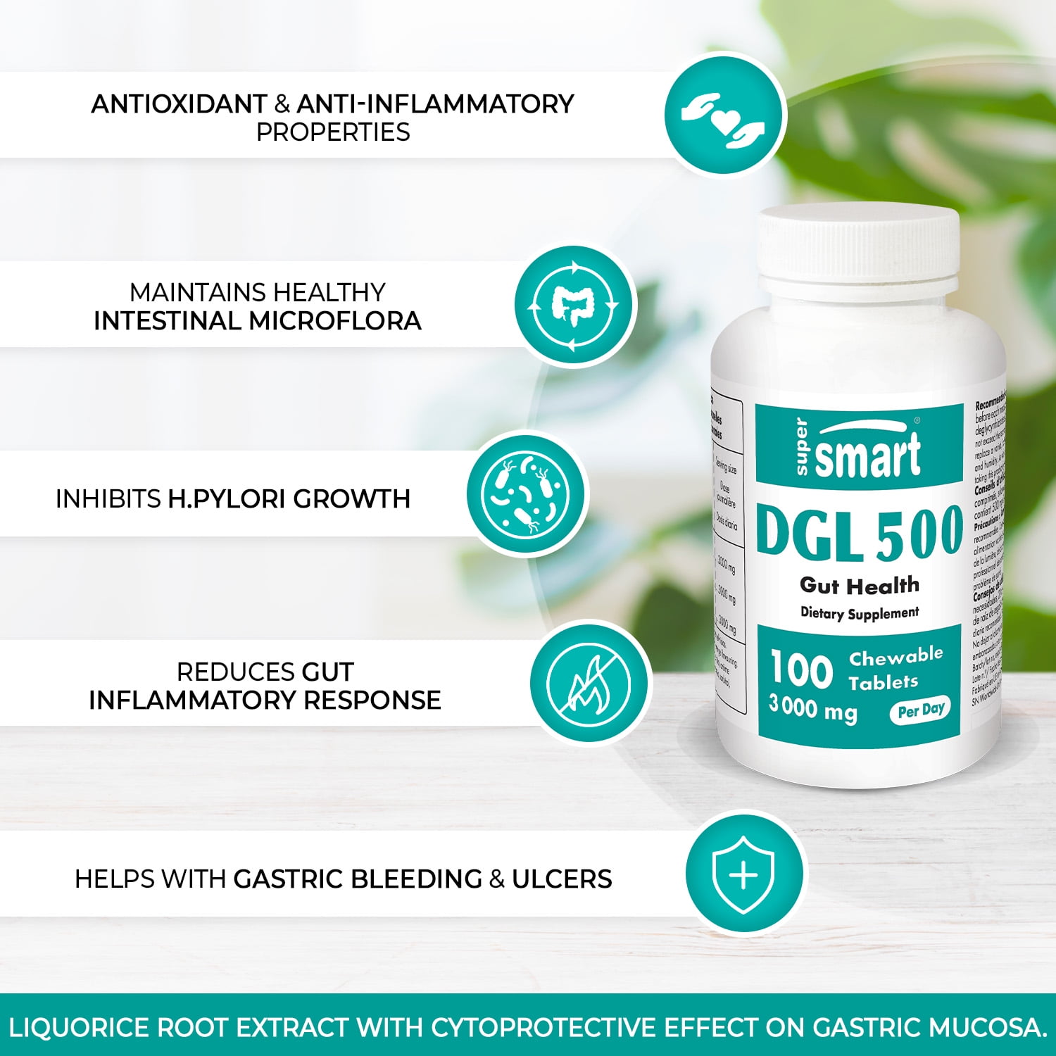 Buy Supersmart DGL (Liquorice Root) 3000 mg per Day Stomach