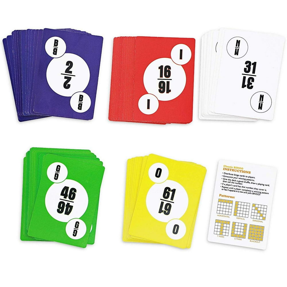 deck of bingo calling cards