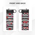 thumbnail image 3 of Yiaed Hearts And Lines1 Print Water Bottle with Straw Lid, Stainless Steel Double Wall Insulated Water Bottle | Leak-Proof and Spill-Proof Water Bottle, 3 of 8