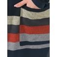 thumbnail image 5 of Agnes Orinda Plus Size Cardigan For Women Open Front Long Sleeve Contrast Color Stripe with Pocket Cardigans 2X Black Red, 5 of 6