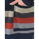 thumbnail image 5 of Cárdigan Plus Size Agnes Orinda para Mujeres, Abierto al Frente, de Manga Larga, con Rayas de Color Contrastante y Bolsillos, 4X Negro Rojo, 5 of 6