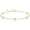Gold, variant on Gold Silver Clover Bracelet Dainty 14K Gold Plated Cute Friendship Stackable Bracelets for Women No Tarnish Trendy Charm Best Friend Bracelet Stack for Birthday Jewelry