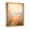 thumbnail image 2 of Designart "Vintage View of Floral Meadow through Windows IV" Landscapes Framed Wall Art - Traditional Yellow Meadow Entryway Framed Wall Art, 2 of 6